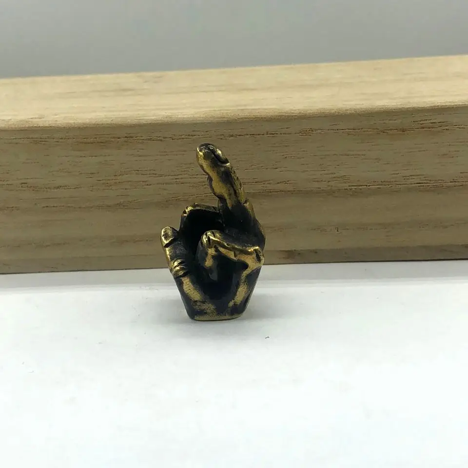 EDC Knife Beads Brass Middle Finger/ Hand Shape Lanyard Bead Paracord Tool | Спорт и развлечения