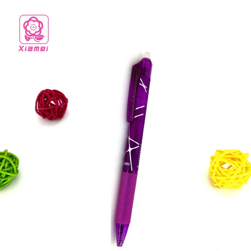 Purple Xiamei 0,5 мм стираемая ручка фрикционный стирающийся гель чернила Ручка канцелярия для учеников черные гелевые ручки офисные школьные принадлежности 8 цветов на выбор - Цвет: Purple