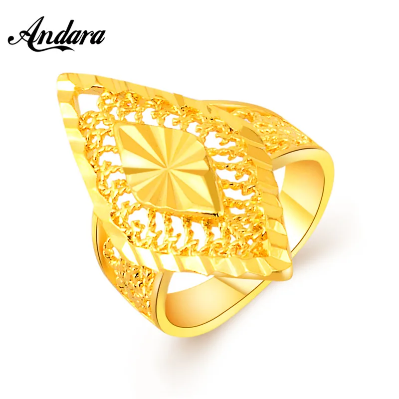 Обручальные кольца для любви роскошные 24 к золотого цвета помолвки женщин и