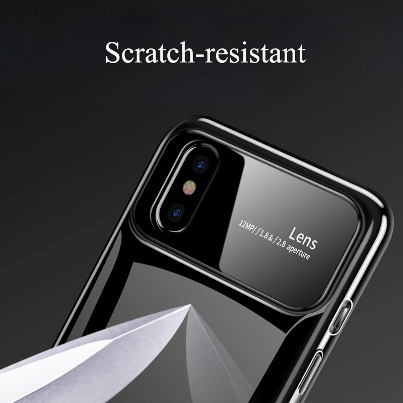 Тонкий пластиковый стеклянный чехол 2 в 1 для Apple iPhone 6 6s 7 8 Plus XR XS Max модный