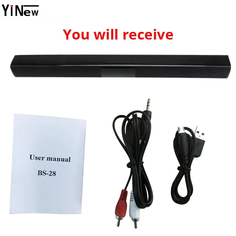 Беспроводной Bluetooth 20 W динамики столбец компьютер 2 1 Sound Bar сабвуфер USB AUX MP3