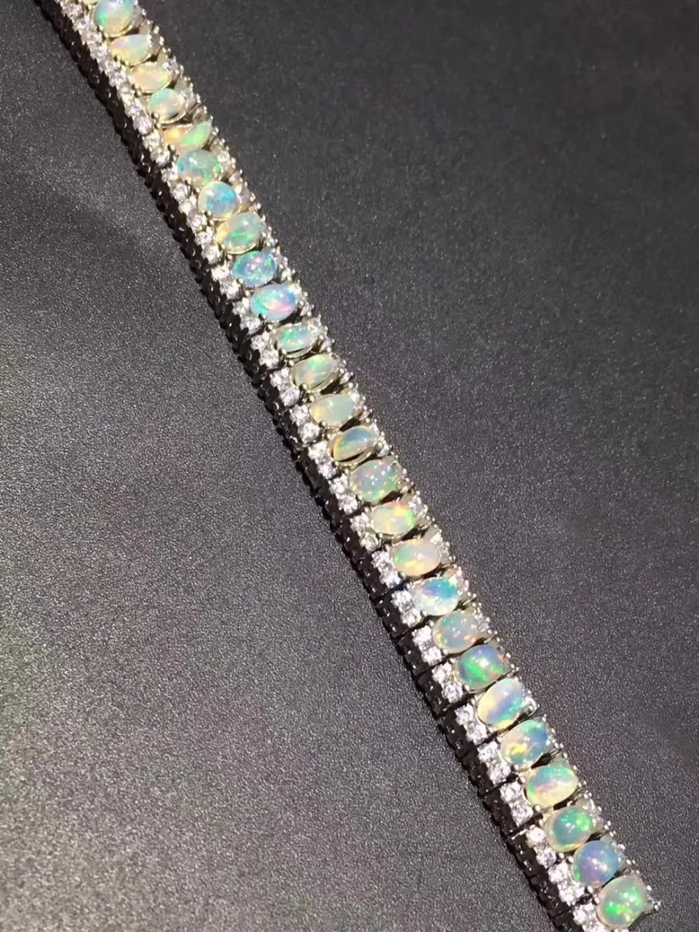 Женский браслет с опаловым покрытием Fidelity из серебра s925 пробы 3*4 мм|fine jewelry|gift