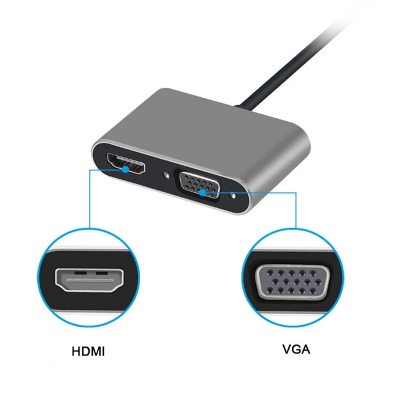 Адаптер USB Type C HDMI 4k VGA конвертер док станции Thunderbolt 3 внешний ключ для Samsung GALAXY Note8 S9