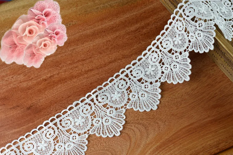 

Бесплатная доставка DIY ремесло водорастворимый молочный шелк одежда Белое кружево