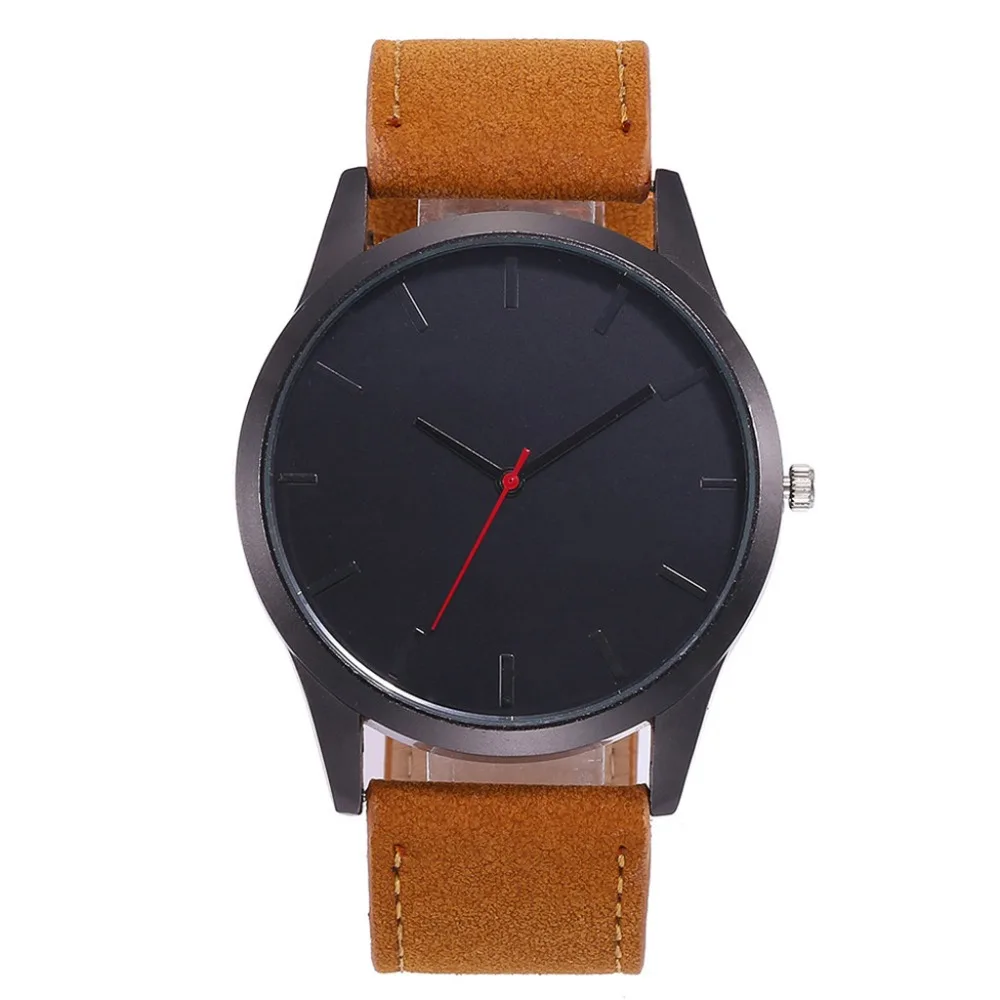 Reloj Hombre модные мужские часы с большим циферблатом военные кварцевые кожаные