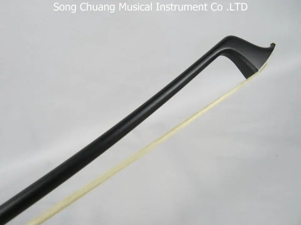 1pcs Advanced black Carbon fiber Cello bow 4/4, ebony frog inlaid high note enlarge
