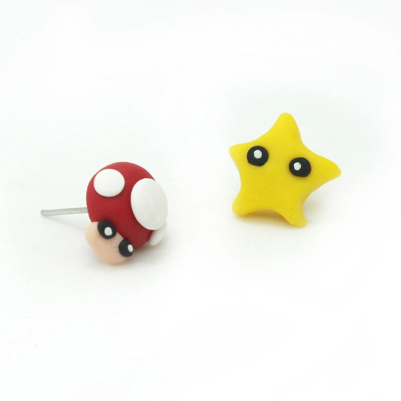 2021 New Design Fashion Cartoon Cute Starfish Stud Earrings For Women Girl 100% Handmade Polymer Clay Animal Best Gift | Украшения и