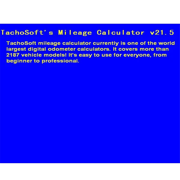 Hot selling software Tachosoft Mileage Calculator V21.5|calculating hardness|calculator packcalculator components |