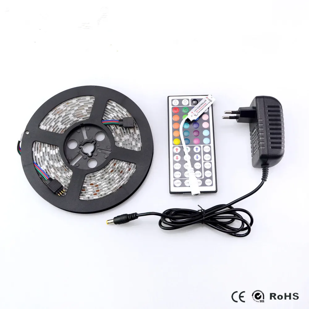 Светодиодная лента 5 м SMD 5050 RGB белый/теплый белый 12 в пост. Тока 2 А 3 контроллер 24