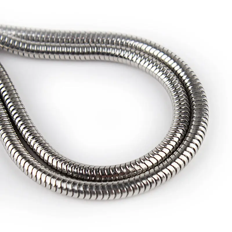 1meter/lot 1.2/2.4/3.2mm Silver Tone 316L Stainless Steel Snake Chain Necklace Link Chains for DIY Necklaces &amp Bracelets F2260 |