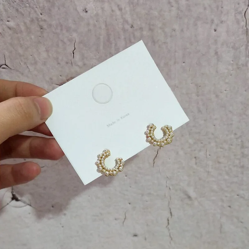 eeglee Fashion Pearl Earrings Letter For Women Earing Ladies Accessories Jewelry Korean orecchini donna | Украшения и аксессуары