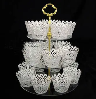 15 см 3 слойная маленькая акриловая Свадебная стойка для торта из оргстекла с