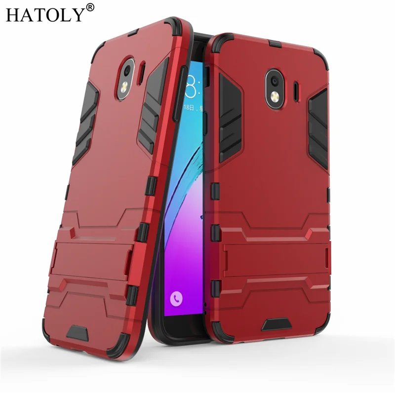 Защитный чехол HATOLY для Samsung Galaxy J4 2018 Robot жесткий из силиконовой резины J400F|Бамперы|