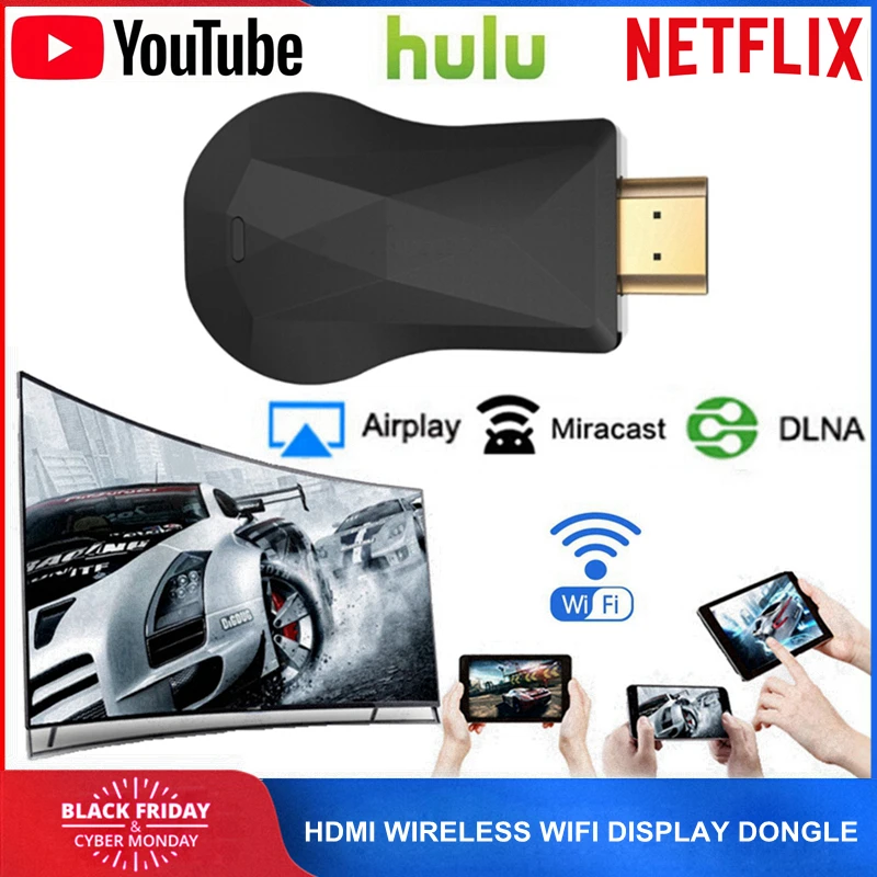 HDMI Wi Fi адаптер дисплея для Google Chromecast 2 3 Chrome Crome Cast Cromecast YouTube Netflix AirPlay Miracast TV