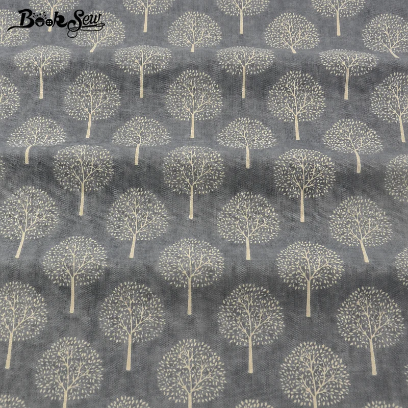 Booksew Textile Dark Grey Cotton Linen Fabric Sewing Dandelion Style Material Tissu Tablecloth Pillow Bag Curtain Cushion Zakka|cotton linen