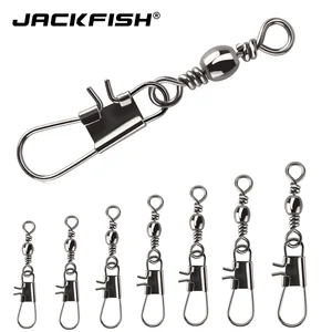 JACKFISH Вертлюги, рыболовный коннектор, штыревой подшипник, вертлюжные твердые кольца, 50 шт.лот, рыболовные снасти, инструмент для ловли карпа