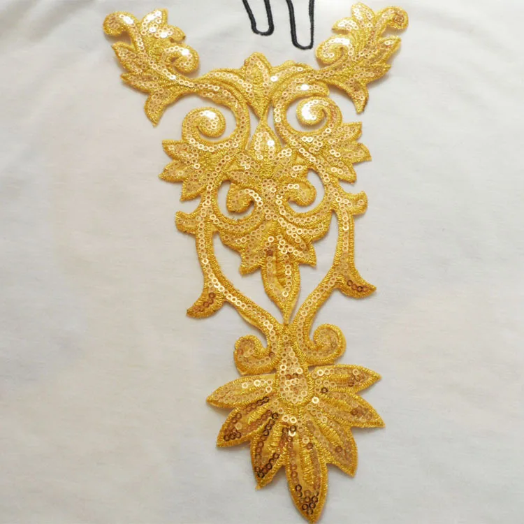 3D блесток ткань Parches золото вышитые патч аппликация патчи для одежды платье Diy Bling