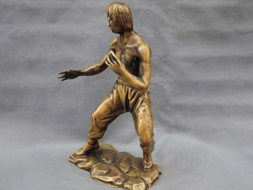 17 &quotКитай ли сиу Лоонг Кунг фу Мастер Брюс Ли бронзовая статуя|statue|statue bronzestatue china |