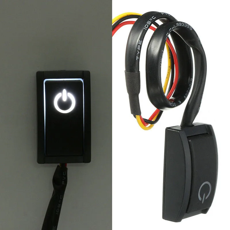 Клавишный переключатель защелкивающийся вкл. Выкл. Пластик черный 2 4 Вт 30 см DIY