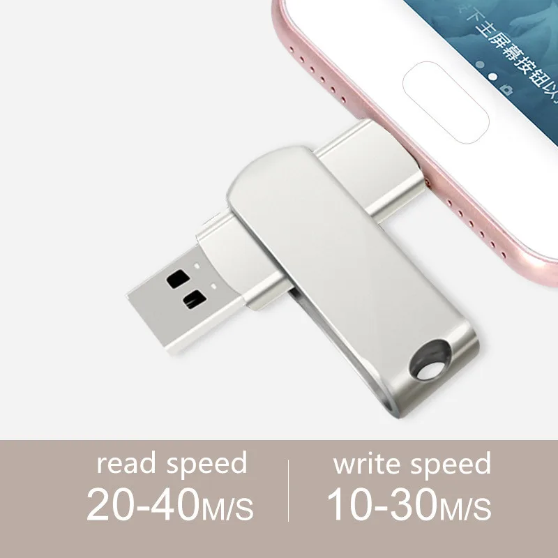 Высокое качество! 3 в 1 8 ГБ 16 32 OTG металлический USB флеш накопитель Тип C для