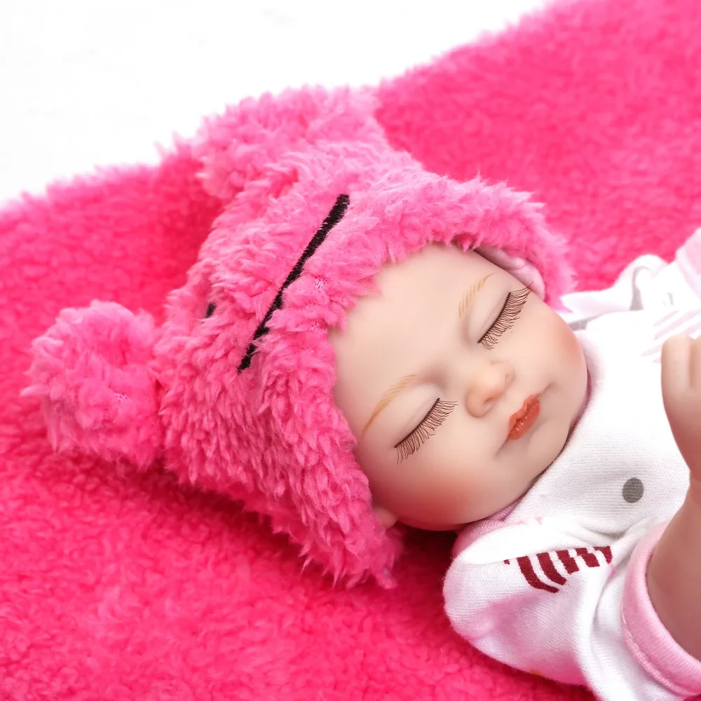 Мини кукла реборн NPK полностью силиконовая виниловая 11 дюймов|reborn dolls|twin dollsdolls