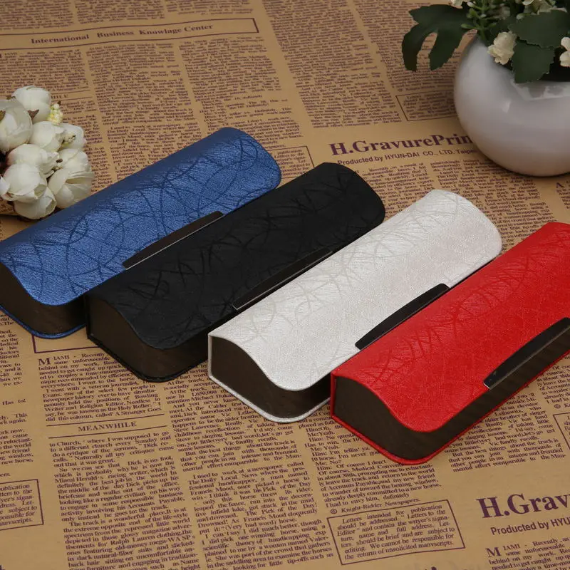 Модный новый твердый Чехол для очков кожаные чехлы линзы глаз цветные женские и