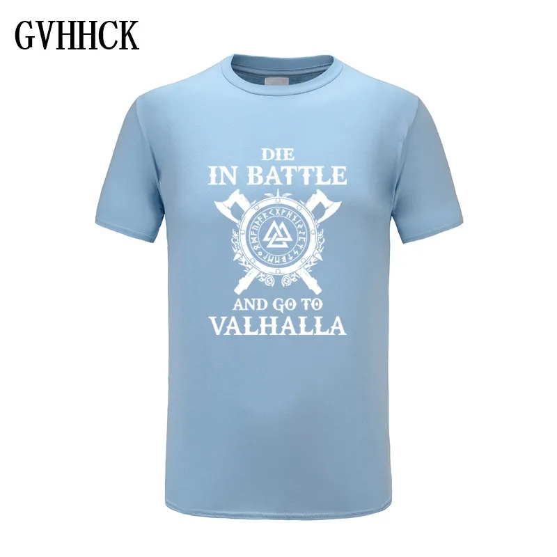 Die In Battle And Go To Valhalla Viking, мужские футболки, хит, летняя брендовая Футболка реглан, хлопок, облегающая футболка, Camisetas Hombre