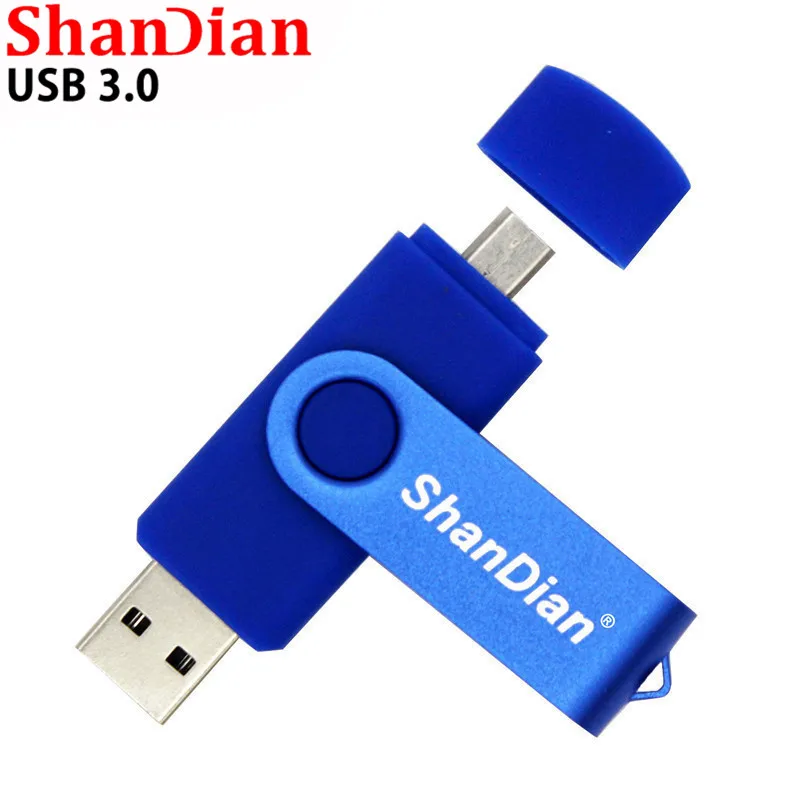 SHANDIAN USB 3,0 Смартфон USB флеш-накопитель OTG Флешка 8G/16G/32G/64GB флеш-накопитель U диск