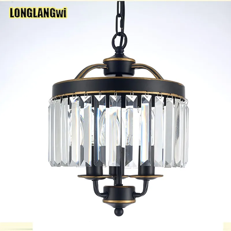 Offerte Ristorante Americano Lampadario Di Cristallo Di Illuminazione Oro Nero D'epoca Lampada Lustre Lampadari Sala Da Pranzo Lampada Bar Luce