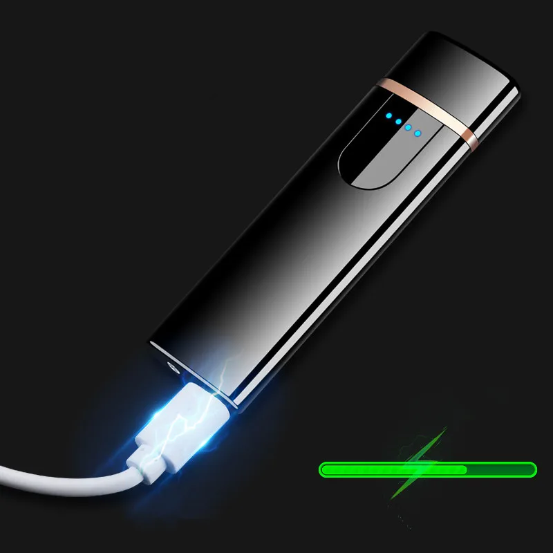Jobon usb зарядка зажигалка ветрозащитный Ультра-тонкий электронный прикуриватель
