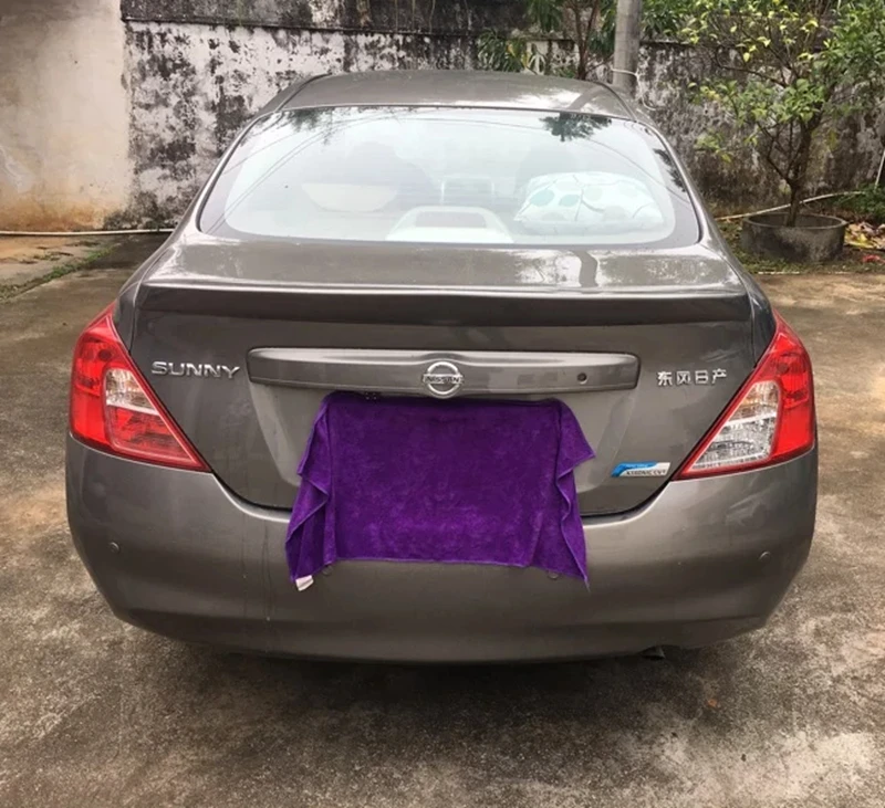 2011 2012 2013 для nissan Almera обтекаемый Высококачественный ABS спойлер грунтовкой или черно-белой краской Солнечный