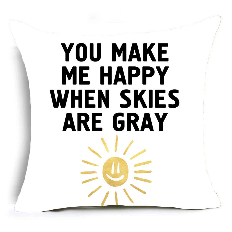 Elife полиэстер You are my Sunshine наволочка квадратная для дивана автомобиля поясная