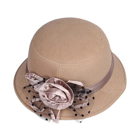 Женская фетровая шляпа LNPBD, однотонная пляжная винтажная фетровая шляпа-котелок с цветочным принтом, в стиле ретро, Осень-зима