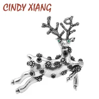 CINDY XIANG, винтажная мода, стразы, броши в виде листьев для женщин, большой зимний свитер, булавка, корсаж, высокое качество, аксессуары, подарок