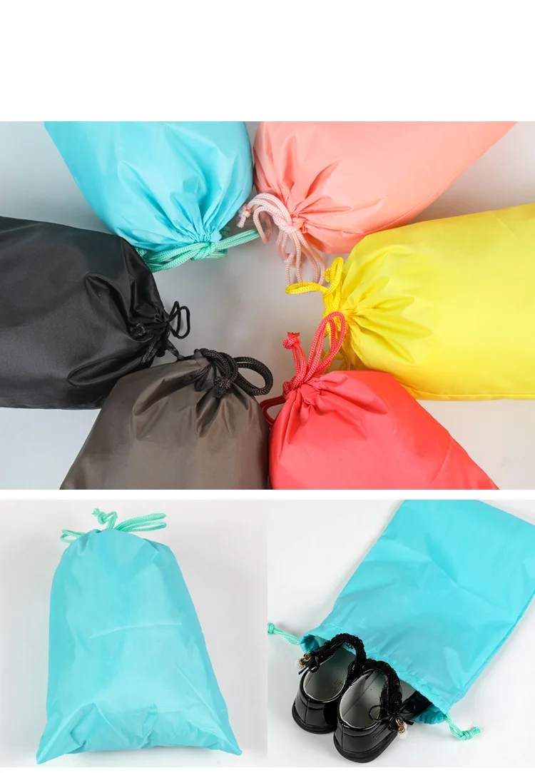 Новинка 20x30,27x34,34x39,46x57 см Разноцветные нейлоновые водонепроницаемые сумки на шнурке для упаковки подарков Розничная от 1 шт