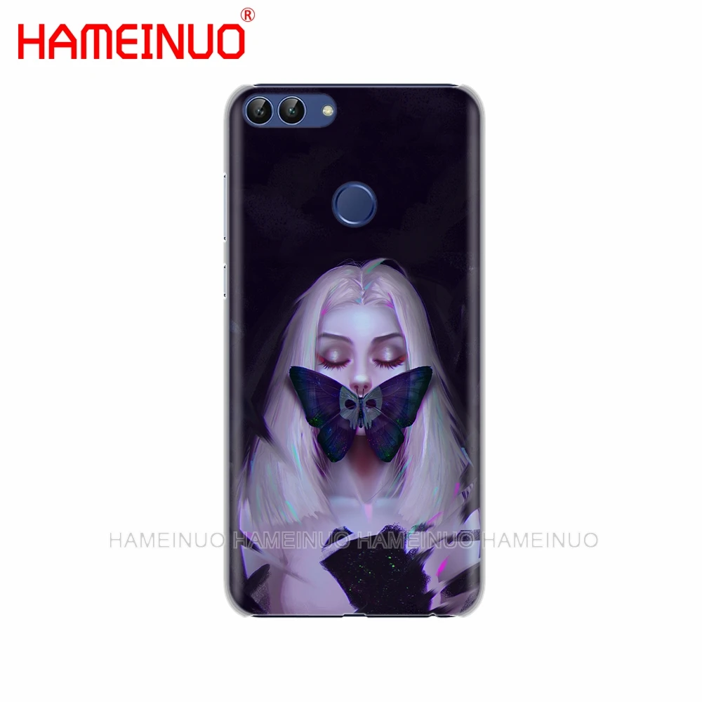 HAMEINUO бабочка на белых розах Цветок сотовый телефон чехол для huawei Honor Y5 7C Y625 Y635 Y6 Y7 Y9