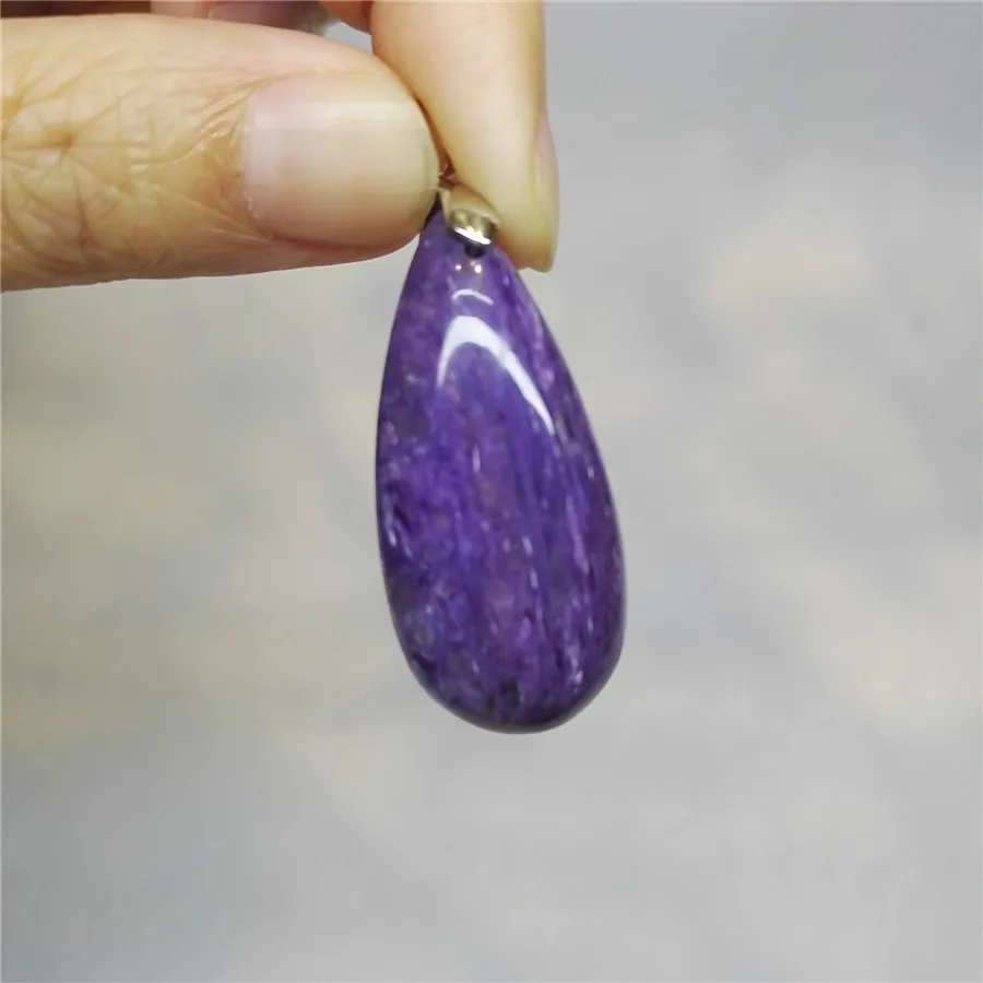 Фиолетовый Чароит Натуральный камень кулон для Jewery решений Цепочки и ожерелья