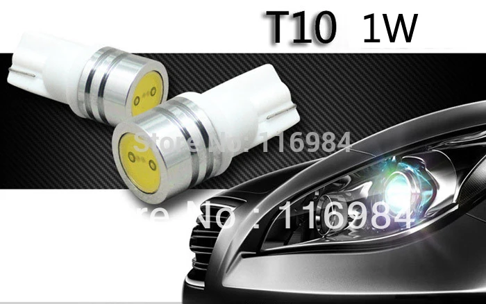 

10PCS/LOT Super White 12V T10 W5W 501 0.5W CAR LED Light Side Light Bulb