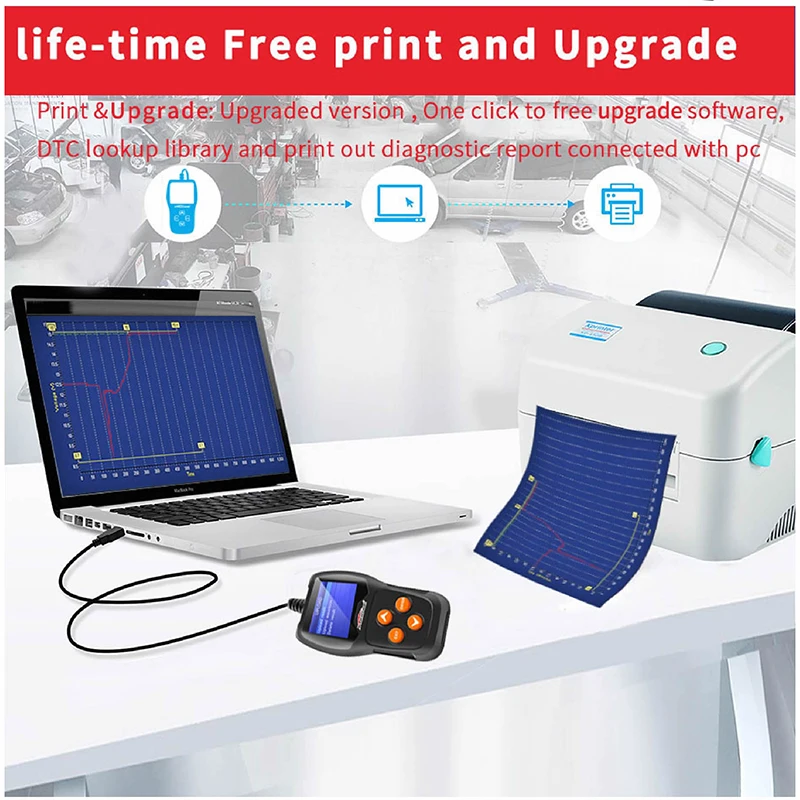 

KONNWEI 12V Diagnostics Auto Car Scanner LCD Screen Diagnostic Tool 100 to 2000CCA Cranking Charging Battery Analyzer