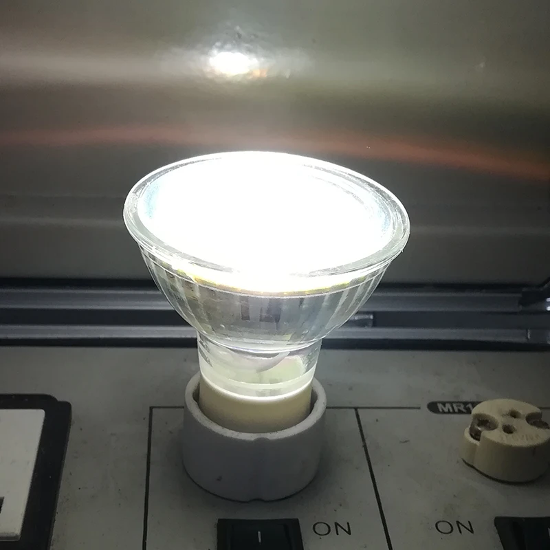 MR16 220 в стеклянный Светодиодный точечный светильник лампа GU10 5 Вт COB светодиодный