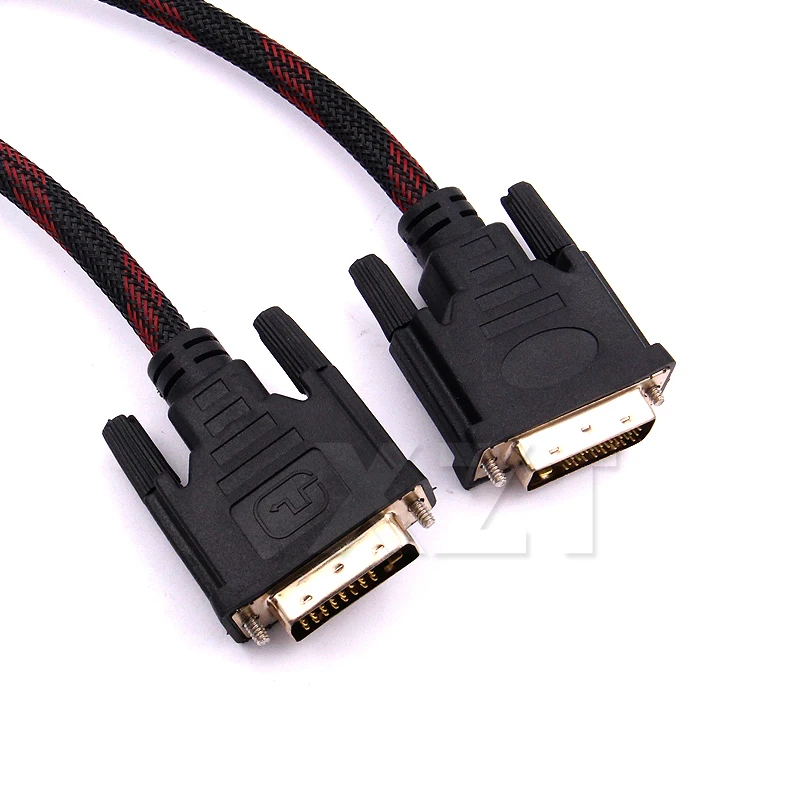 PZ 2 шт. кабель DVI-DVI Женский 24 + 1 контактный штекер-штекер M/M сигнал позолоченное