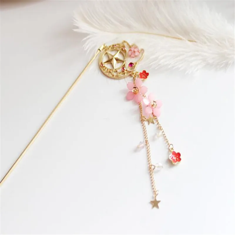 Сейлор Мун card captor cardcaptor sakura заколка для волос аксессуары Аниме звезда птицы