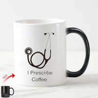 funny doctor coffee mug novelty i prescribe coffee stethoscope magic coffee mugs cups creative humor dr gift color changing 11oz