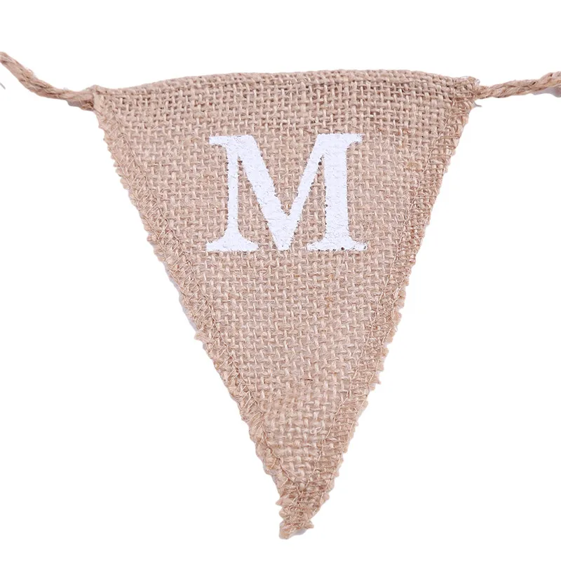 Mr Mrs Wedding Banners Photo Props Vintage Banner Jute Bunting Marry Rustic Garland Party Hanging Mariage Decoration New | Дом и сад