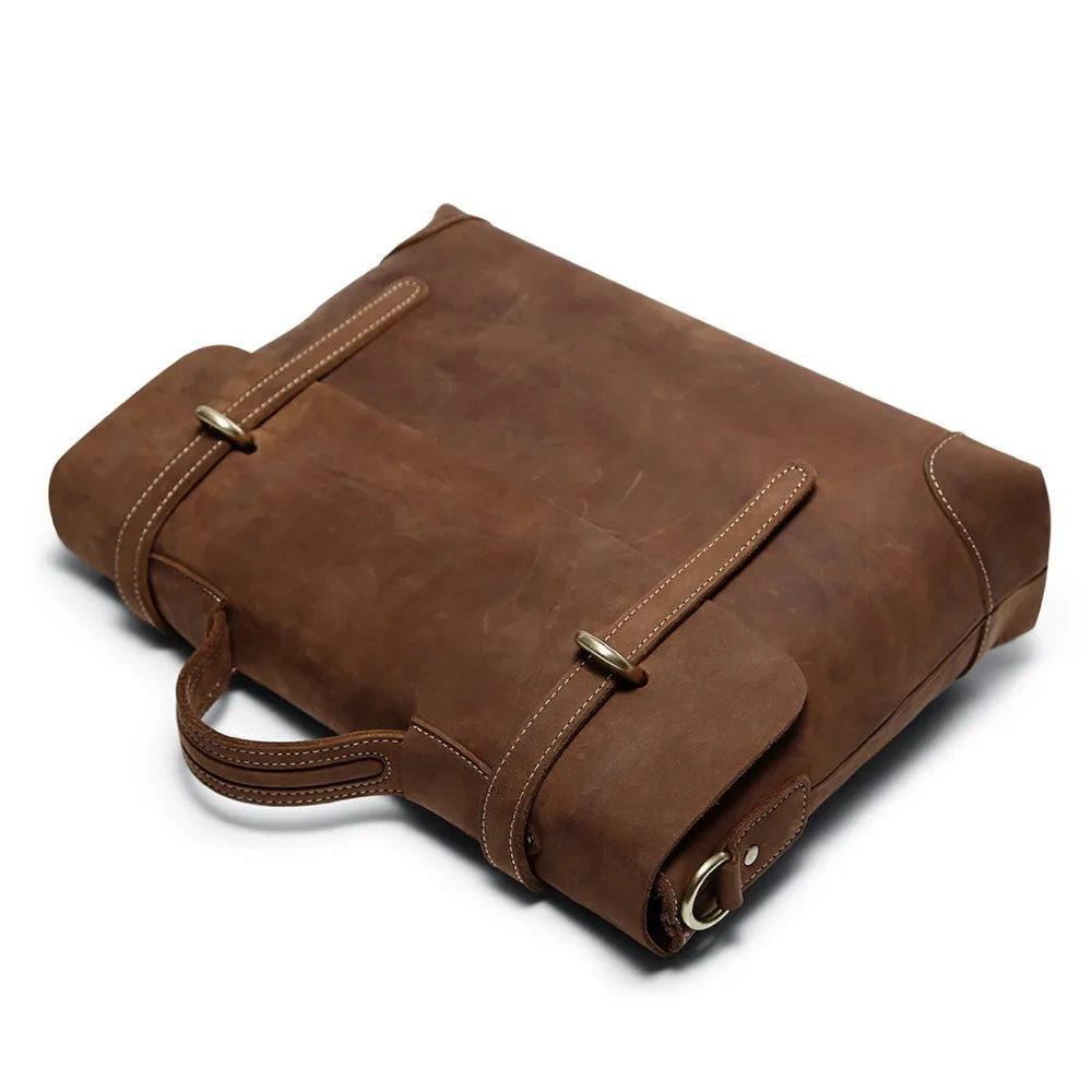 Винтажная мужская кожаная сумка Zpper в европейском и американском стиле