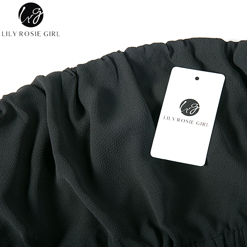 Lily Rosie Girl Sexy Off Shoulder Black Jumpsuits Women Backless Sashes Long Pants Playsuits Beach Party Casual Rompers Overalls | Женская