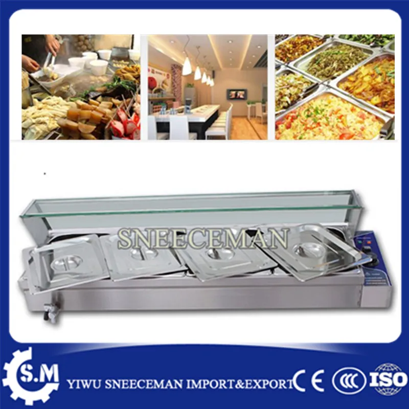 Подогреватель пищи из нержавеющей стали для ресторана 4 кастрюли|food warmer|food