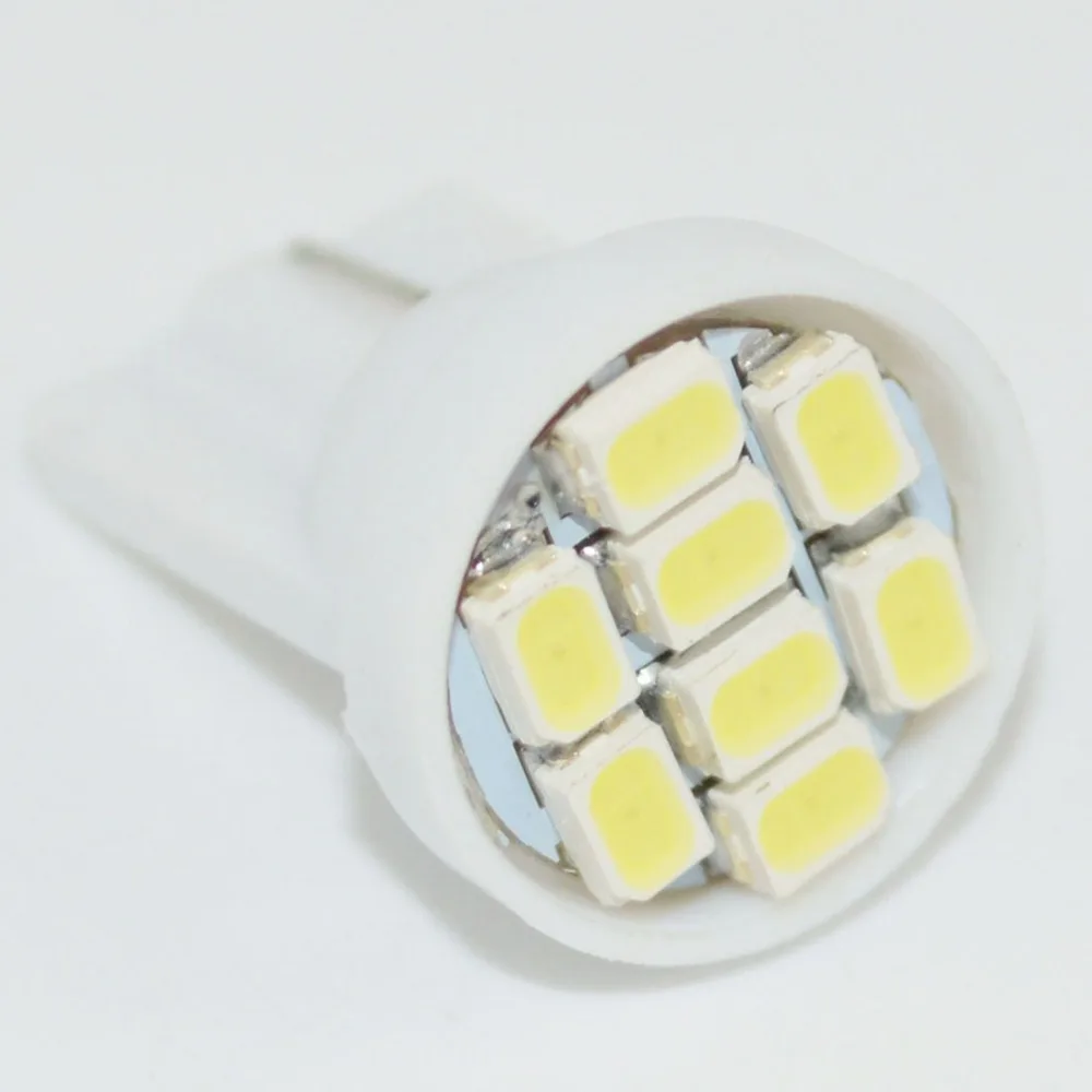 10 шт. T10 8smd 8led 8 светодиодов 194 168 192 W5W 1206 (3020) супер яркий t10 w5w Автомобильная