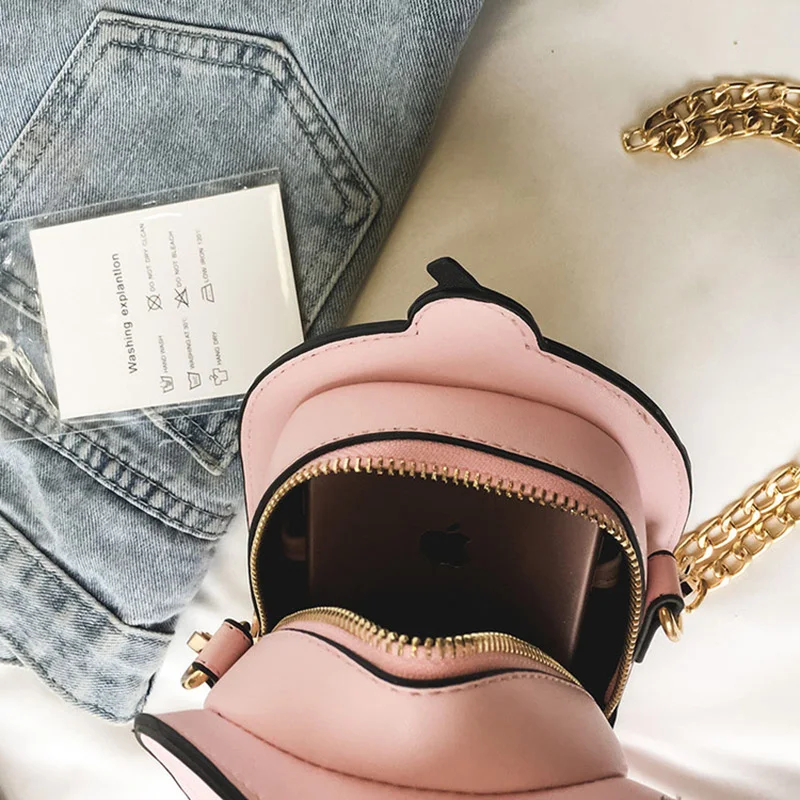 Лето 2017 г. небольшой свежий мороженое сумка со вставками кожаные мини для женщин