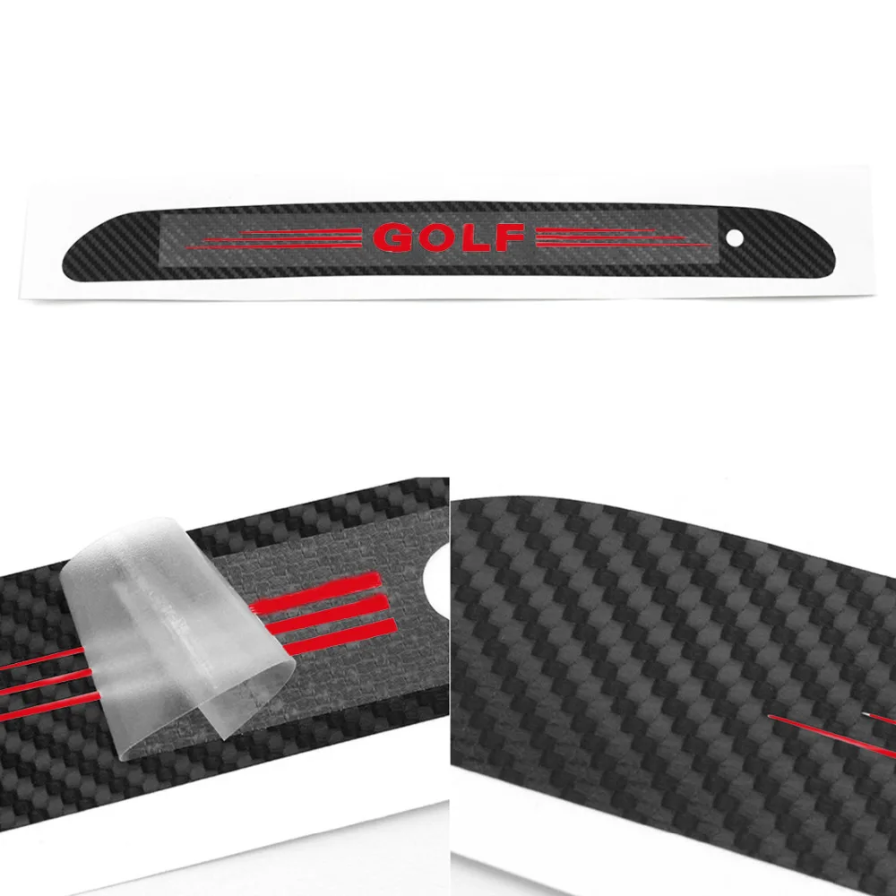 Новый Стиль углеродного волокна тормозной фонарь наклейка автомобиля